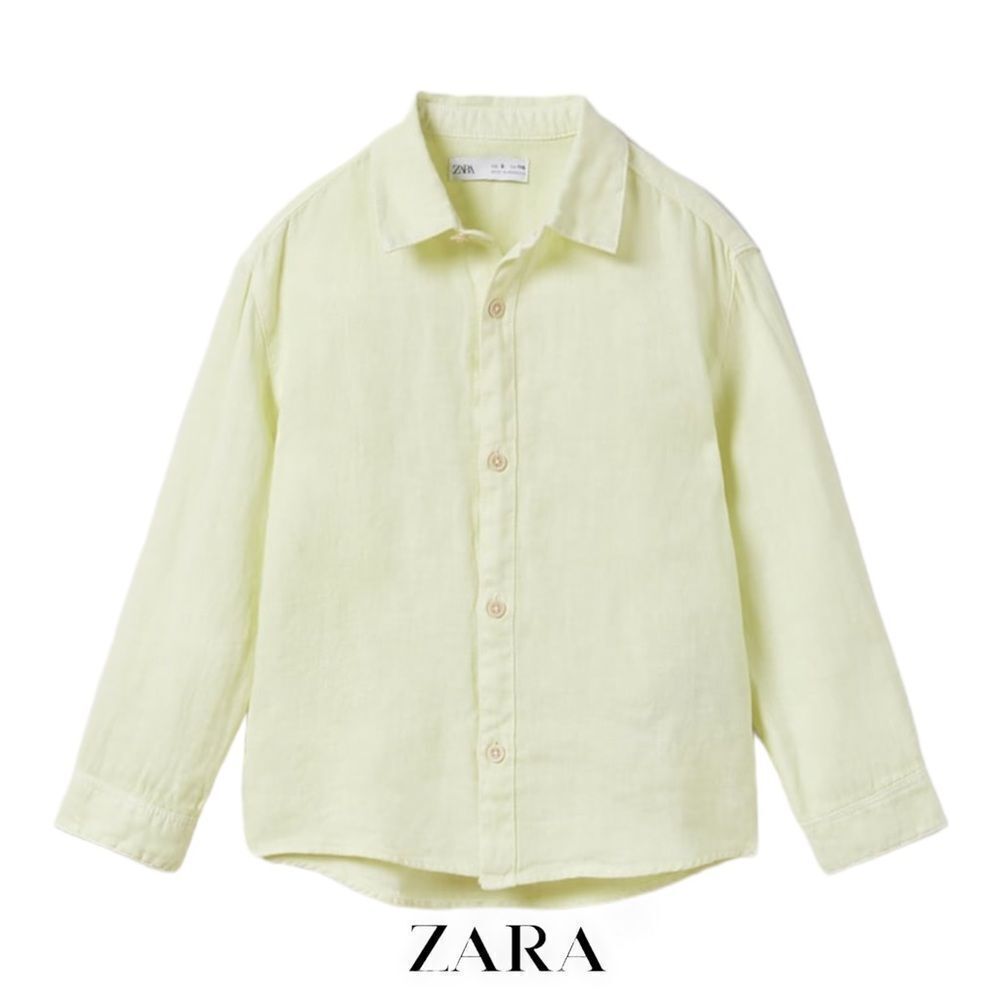 ZARA Kids | Light Lime Green | TRUE NEUTRALS LINEN SHIRT